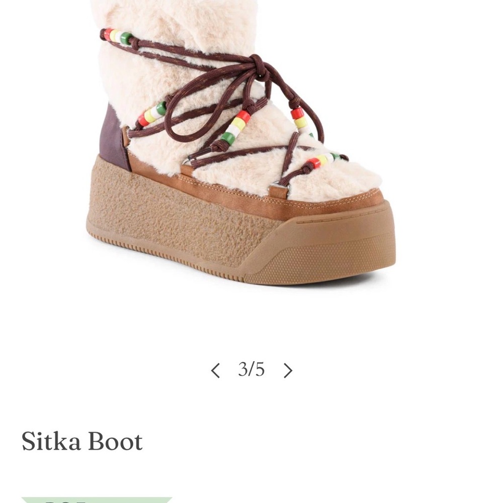 BC Footwear Sitka Boot in Cream and Brown